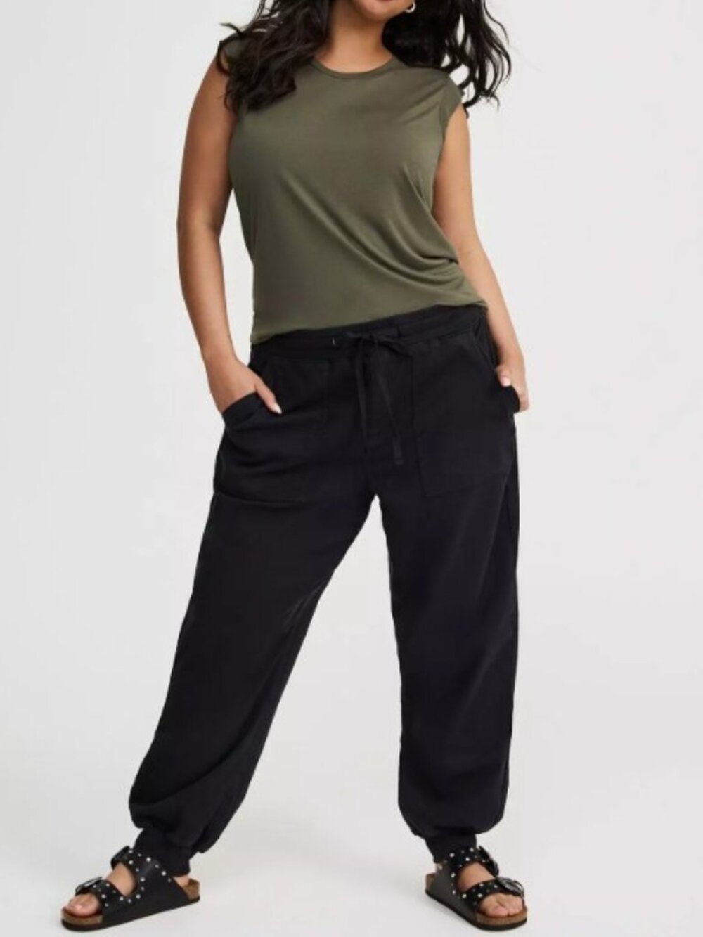 torrid Black Drawstring Jogger Pants